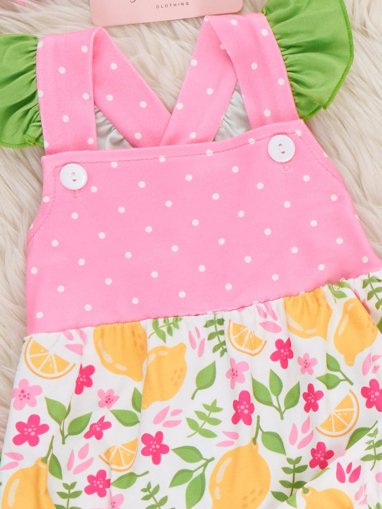 Lemon Blossom Breeze Ruffle Bubble Romper