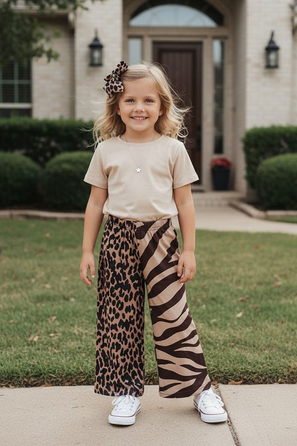 LEOPARD AND ZEBRA WIDE LEG PANT
