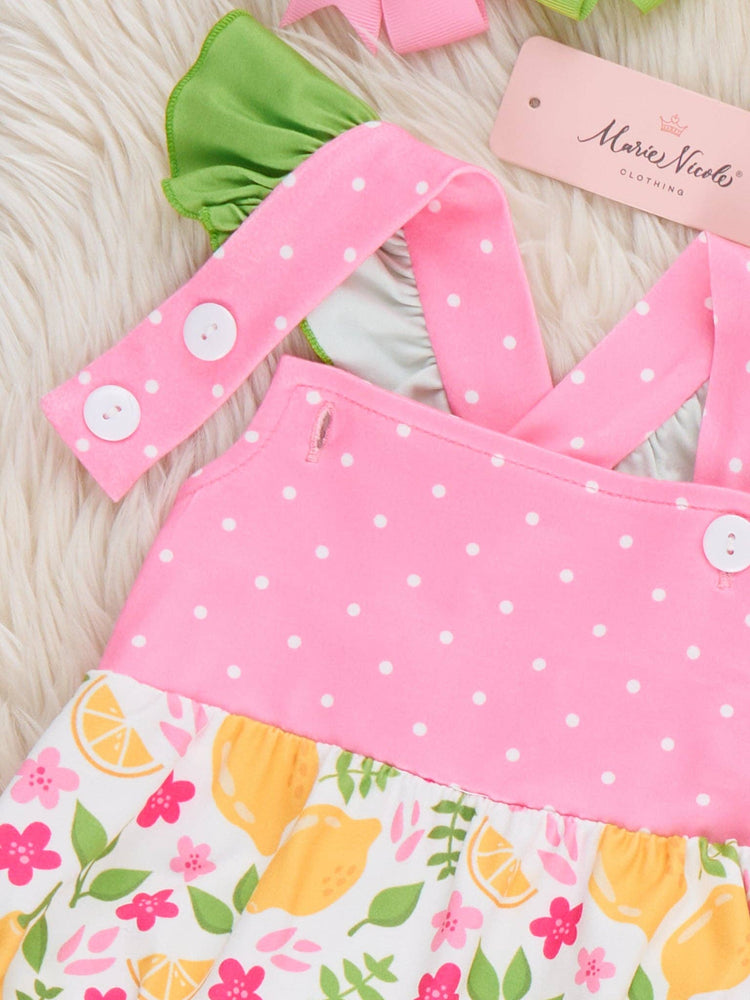Lemon Blossom Breeze Ruffle Bubble Romper
