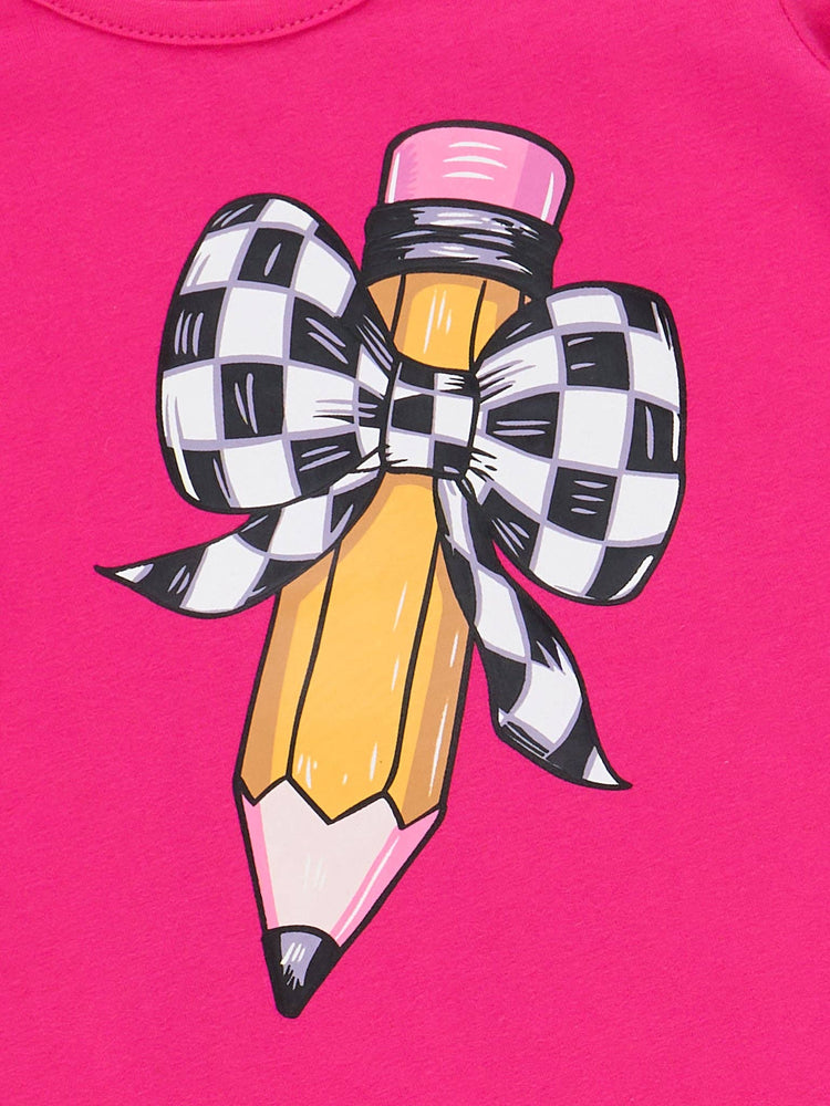 Checker Bow Pencil Flare Pants Outfit