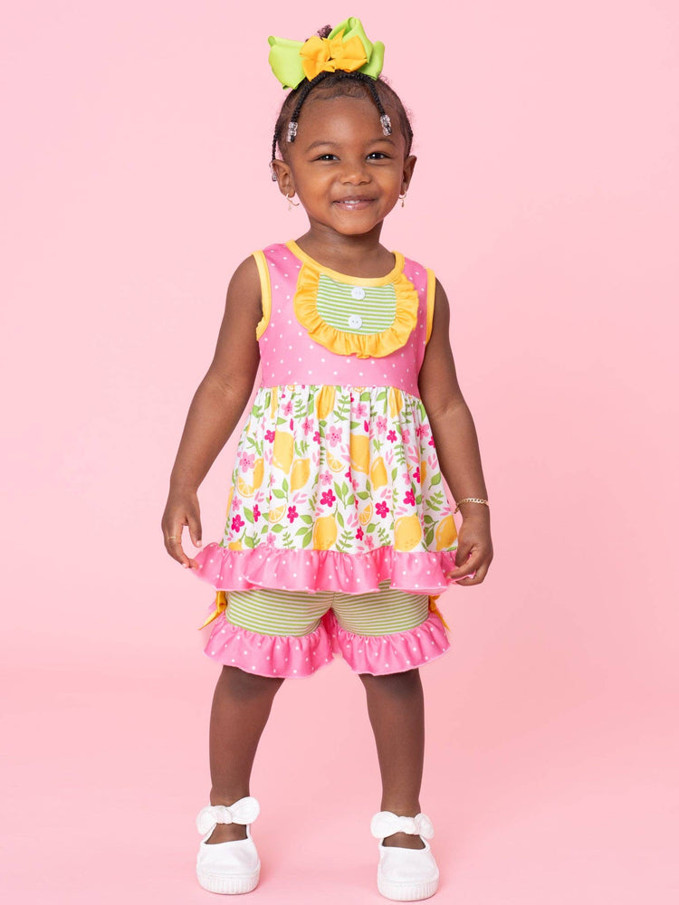 Lemon Blossom Breeze Ruffle Outfit