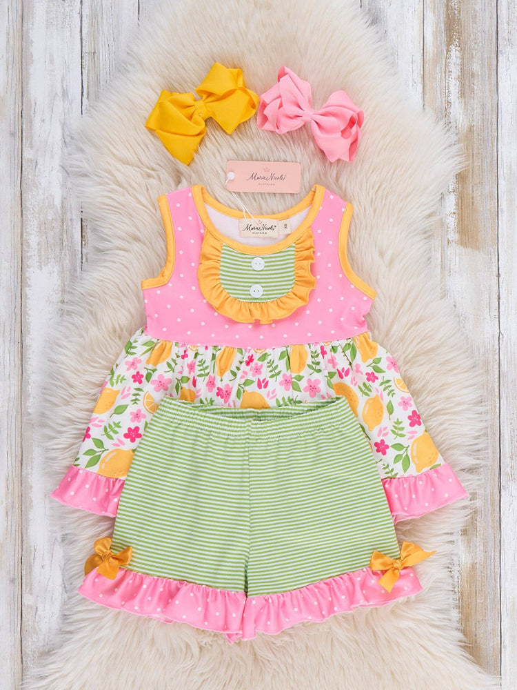 Lemon Blossom Breeze Ruffle Outfit