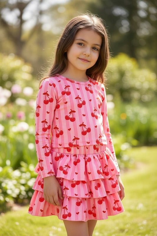 Cherry Stripes Skort Set