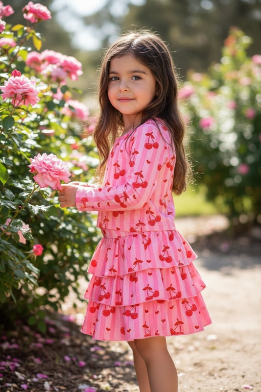 Cherry Stripes Skort Set