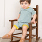Poppy Sunshine Striped Pocket Romper