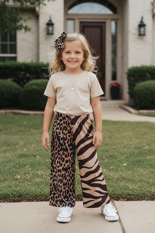 LEOPARD AND ZEBRA WIDE LEG PANT