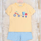 School Ride Embroidered Stripe Outfit