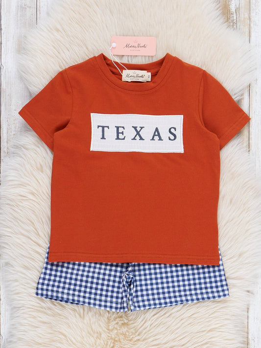 Texas Smocked Gingham Outfit