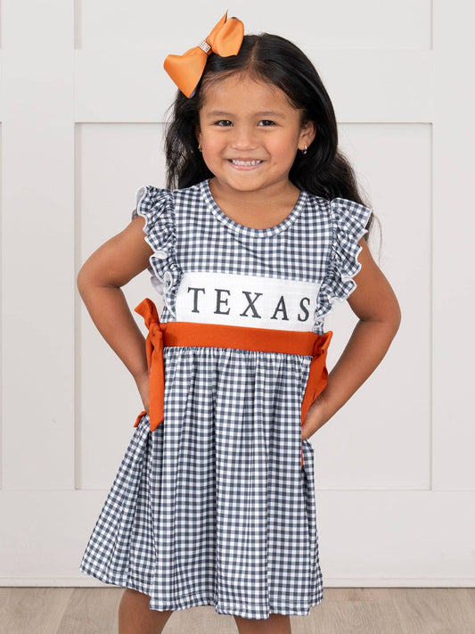 Texas Smocked Gingham Dress