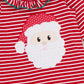 Believe in Santa Embroidered Stripe Ruffle Romper