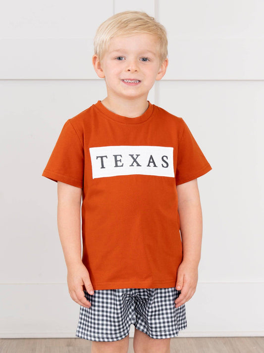 Texas Smocked Gingham Outfit