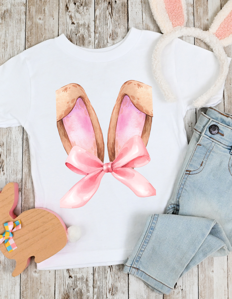 Bunny Pink Bow Tee