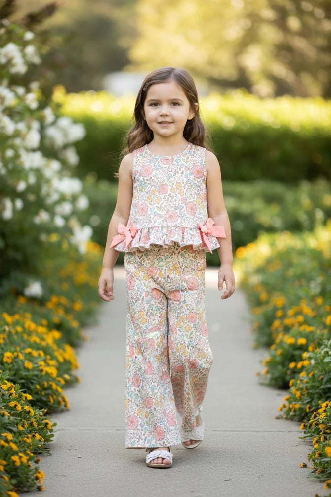 Floral Tunic with Bows Set
