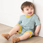 Poppy Sunshine Striped Pocket Romper