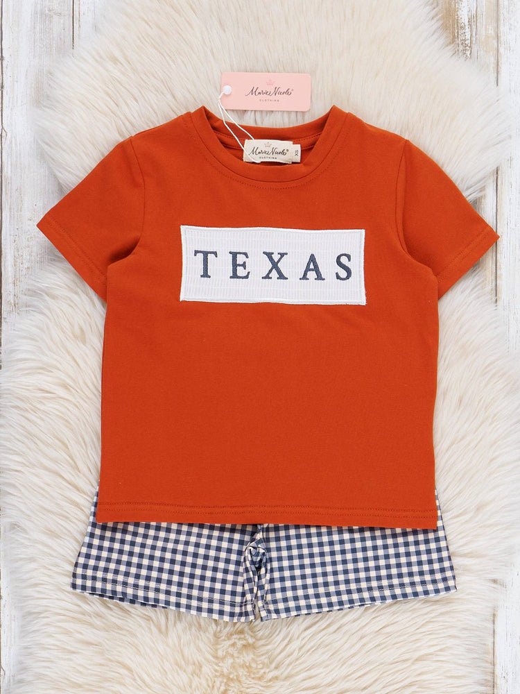 Texas Smocked Gingham Outfit