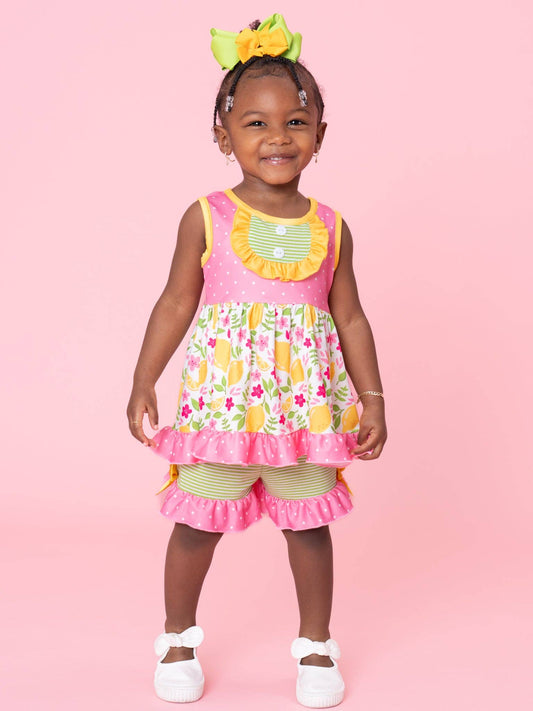 Lemon Blossom Breeze Ruffle Outfit