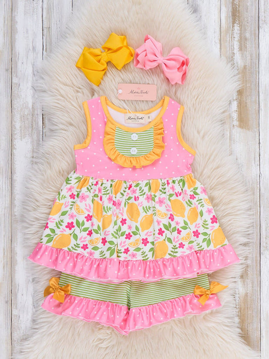 Lemon Blossom Breeze Ruffle Outfit