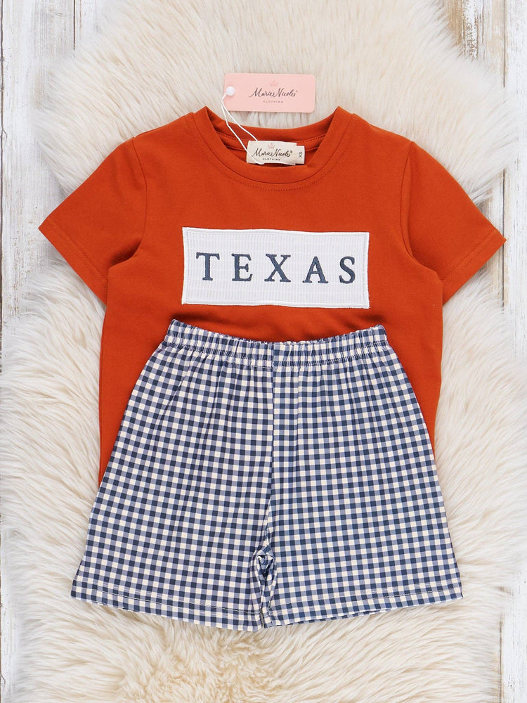 Texas Smocked Gingham Outfit