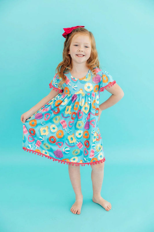 FUN FLOATIE POM POM DRESS