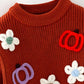 Flower & Pumpkin Embroidered Sweater